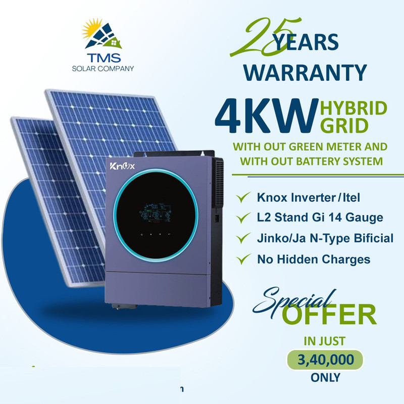 Commercial solar panels on a large roof