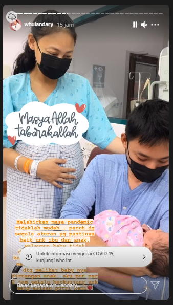 Whulandary cerita perjuangan melahirkan saat pandemi