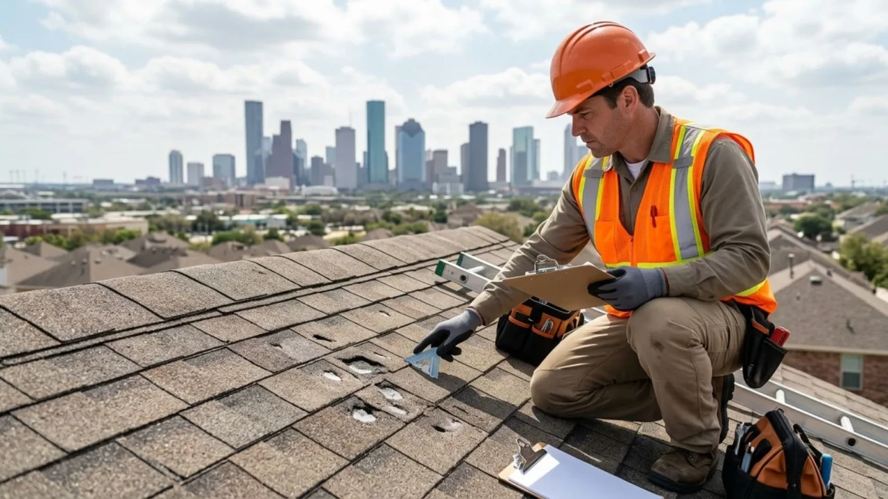 Houston roof storm hail damage inspection