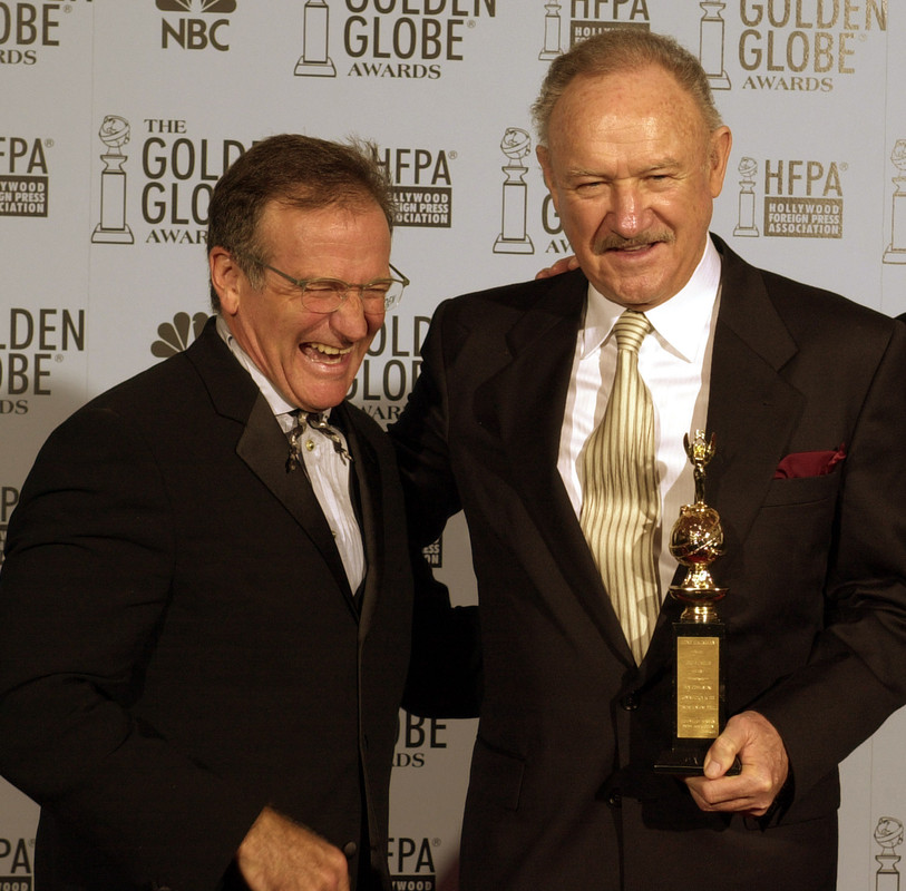 Gene Hackman with oscar award