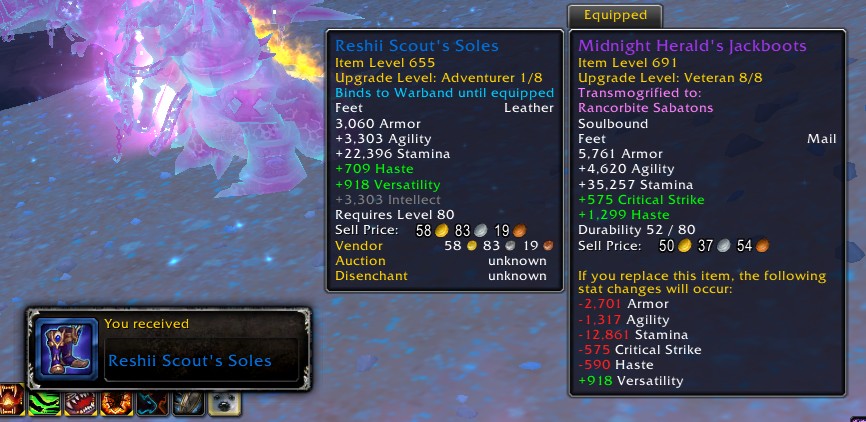 Leather drop from Morgil the Netherspawn on Hunter