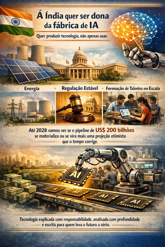 A Índia projeta atrair US$ 200 bilhões em investimentos em inteligência artificial até 2028