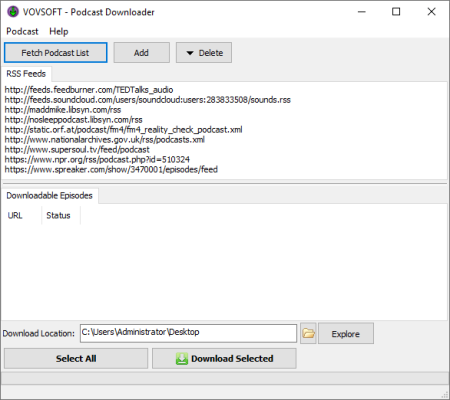 Vovsoft Podcast Downloader 2.5 Vovsoft Podcast Downloader 2.5