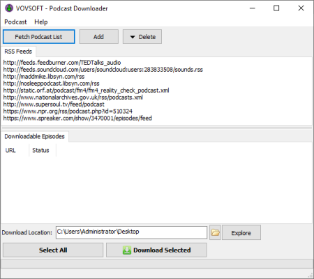 Vovsoft Podcast Downloader 2.5