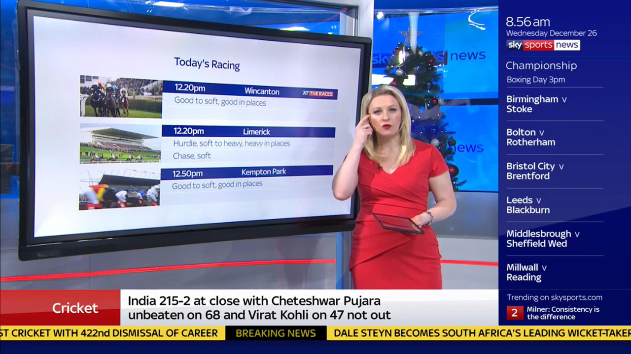 26 December - 09.00.00 - Good Morning Sports Fans. Round-up of t