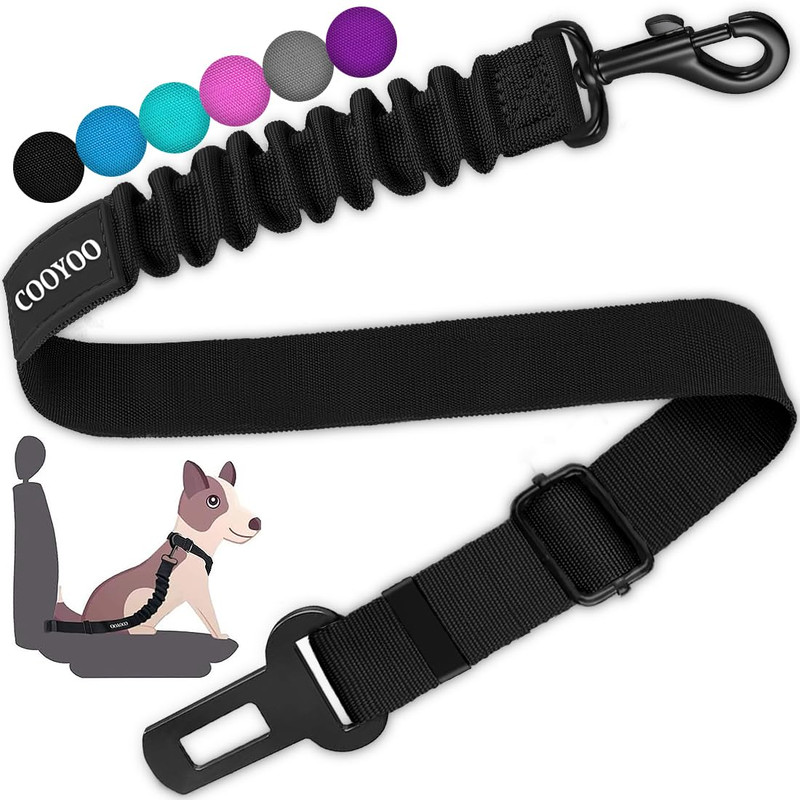 COOYOO Retractable Dog Car Seat Belt 1 Pack