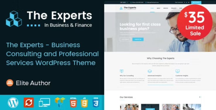 The Experts – Business Consulting And Professional Services WordPress Theme