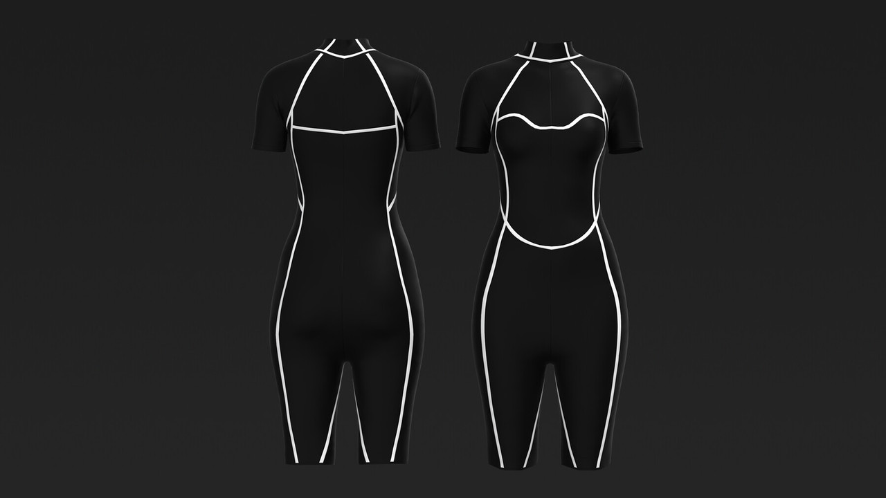 models of women's outfit sport  Marvelous & Clo3d  OBJ  FBX outfit 7