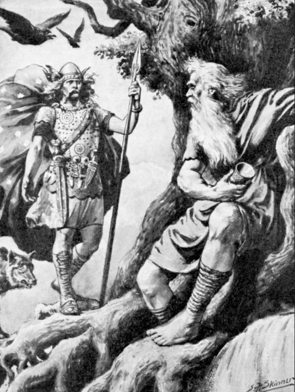 Odin trifft Mimir