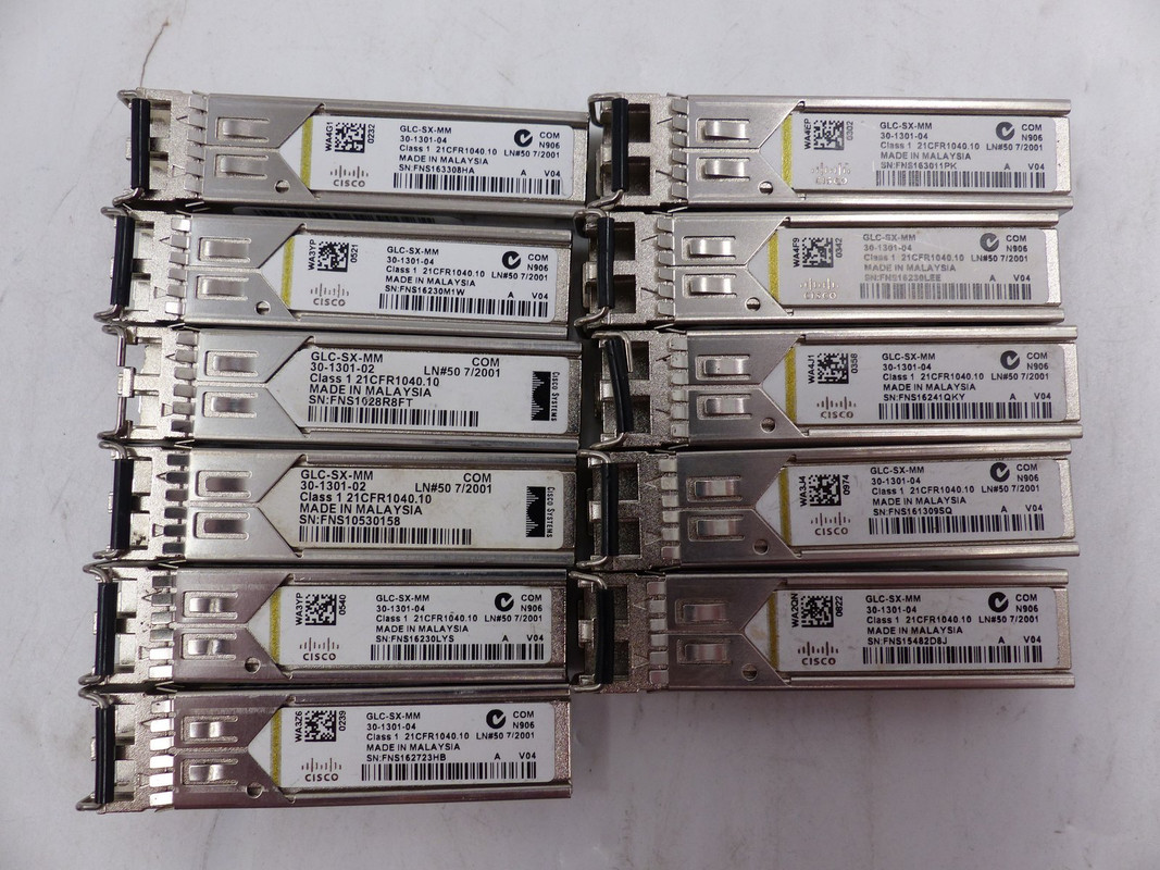 LOT OF 11 CISCO GLC-SX-MM TRANSCEIVER MODULE 30-1301-04