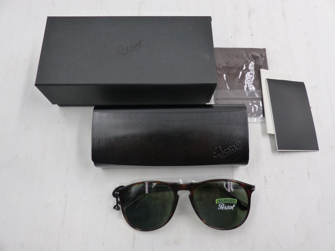 PERSOL PO6649SM 100 ANNIVERSARY SUNGLASSES DARK HAVANA/ GREEN POLARIZED 24/58