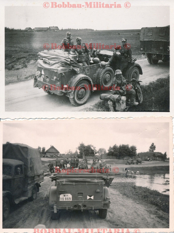 Fotos Russland Wehrmacht Horch 901 Kübelwagen mittlerer Einheits-PKW KFZ 12