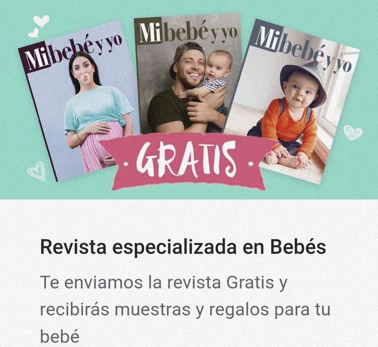 REVISTA MI BEBE Y YO: Revista virtual Gratis y recibirás muestras y regalos para bebé (Realizar registro) 
