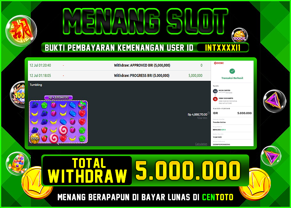 BUKTI JACKPOT LUNAS CENTOTO