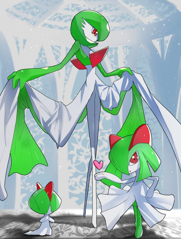 gardevoir-kirlia-and-ralts-pokemon-drawn