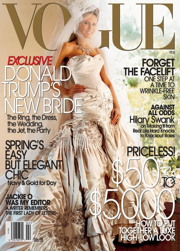 Melania Trump in the cover of Vogue magazine in 2005.