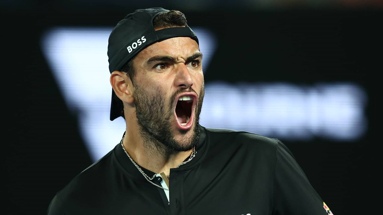 Tennis: Berrettini in semifinale agli Australian Open, Monfils battuto in 5 set.