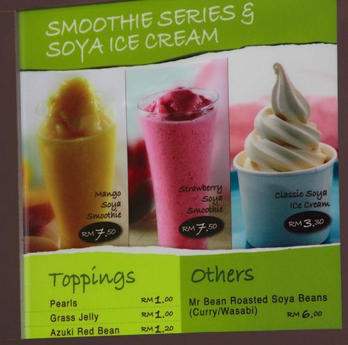 Smoothie series & soya ice cream