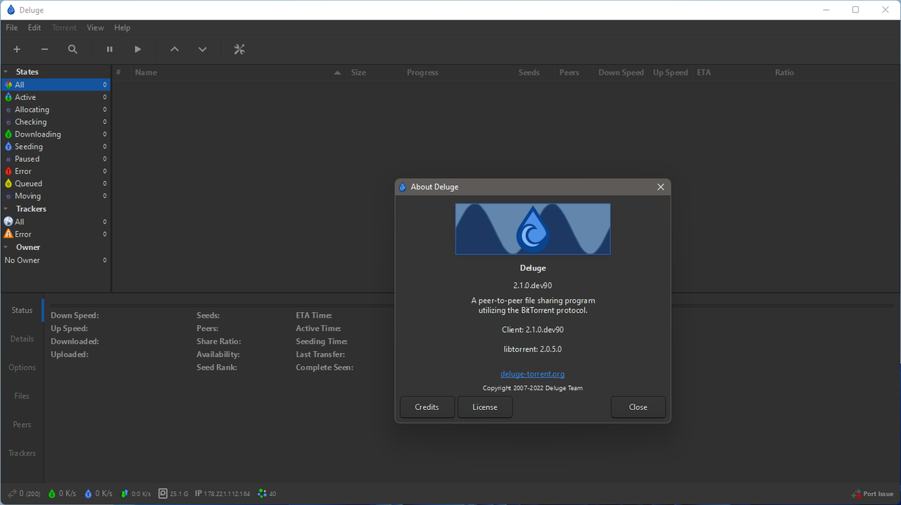 deluge client stopped getting peers deluge client stopped getting peers