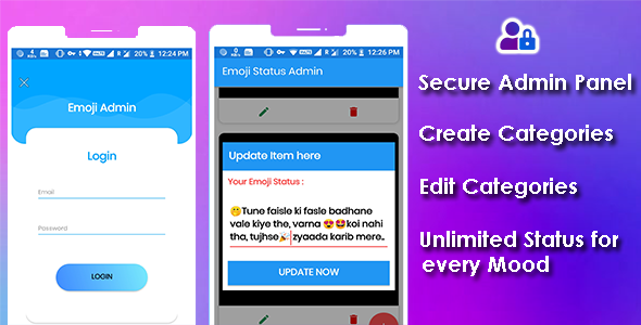 Emoji Status - 10000+ status Inbuilt, Ready to Publish