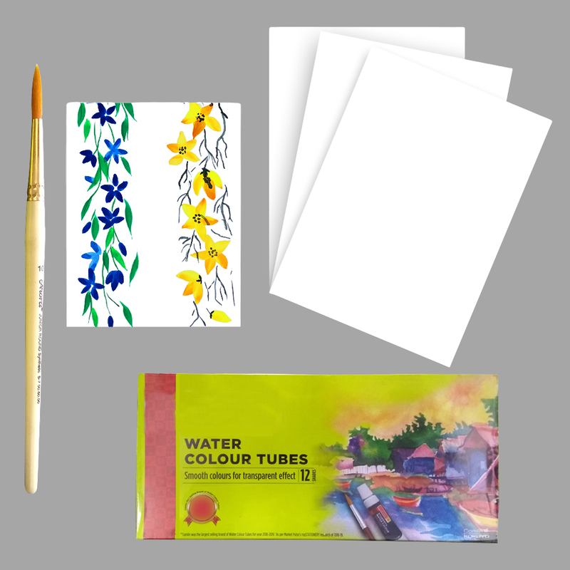 One Stroke Painting on Paper DIY Kit Bookmark