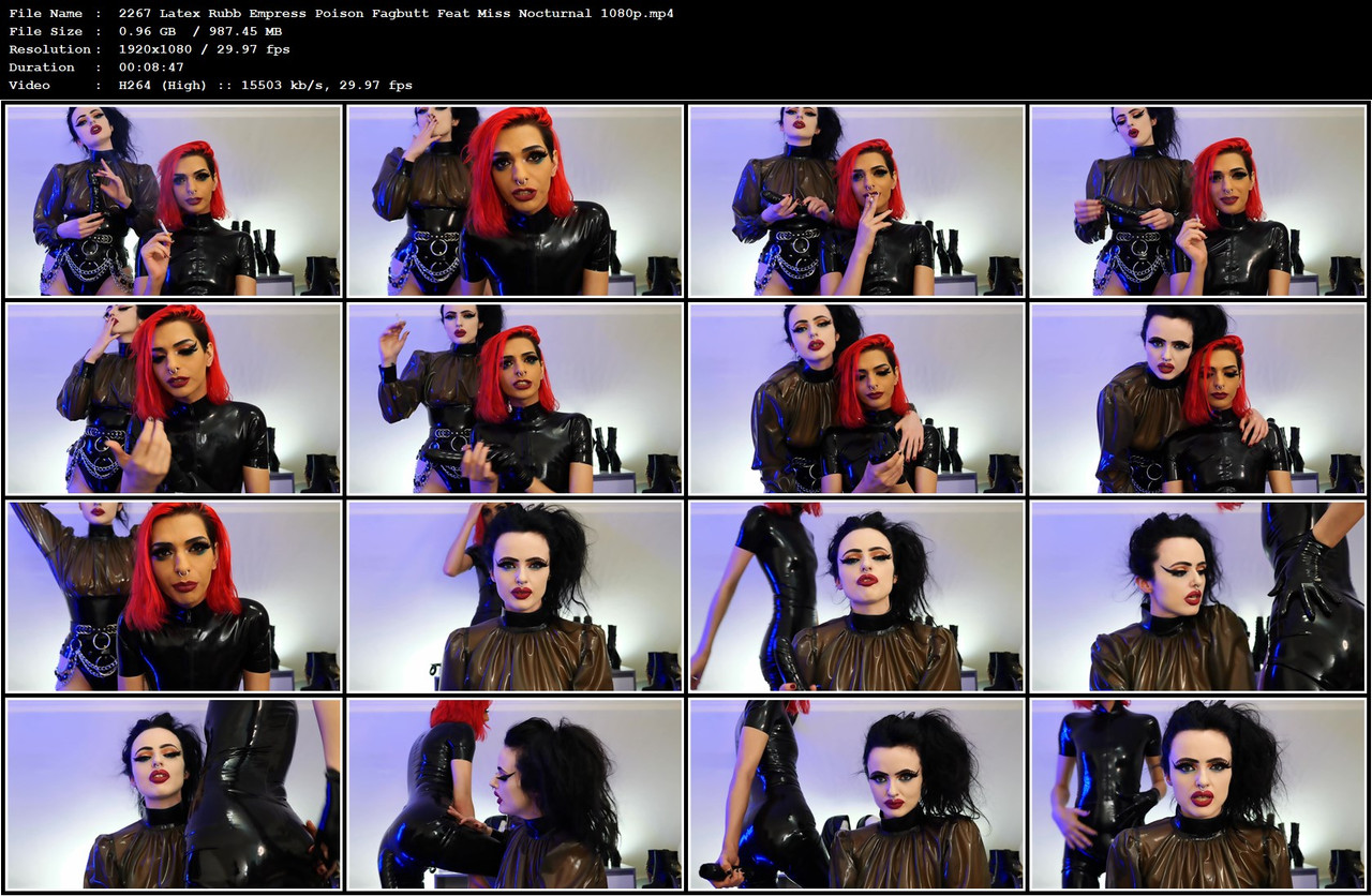 2267 Latex Rubb Empress Poison Fagbutt Feat Miss Nocturnal 1080p mp4