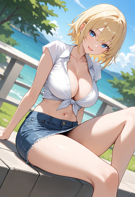 迷你裙,miniskirt性感,欧派,肚脐,魅惑的乳沟,金发,魅惑的大腿——洋葱壁纸库-洋葱分享库