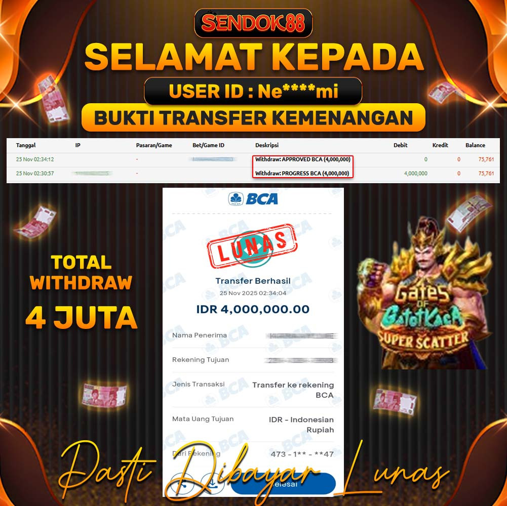 SENDOK88 JEPE! GATES OF GATOTKACA SUPER SCATTER Rp 4.000.000,- LUNAS!