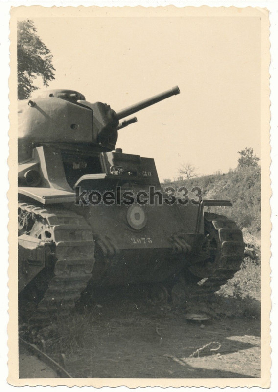 Foto französischer Char D 2 Tank No. 2073 Wehrma