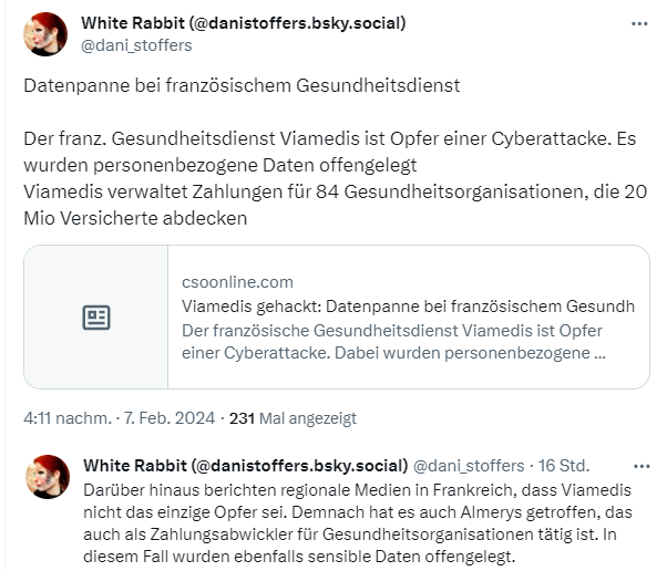Cyberangriff auf Gesundheitsdienstleister Cyberangriff auf Gesundheitsdienstleister