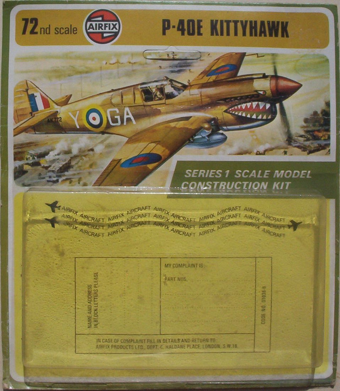 Airfix 72 01038-8 P-40E Kittyhawk