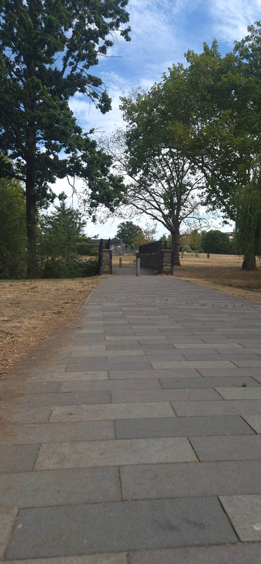 Entrance to Silkstream Park on Silkstream Road, Colindale HA8