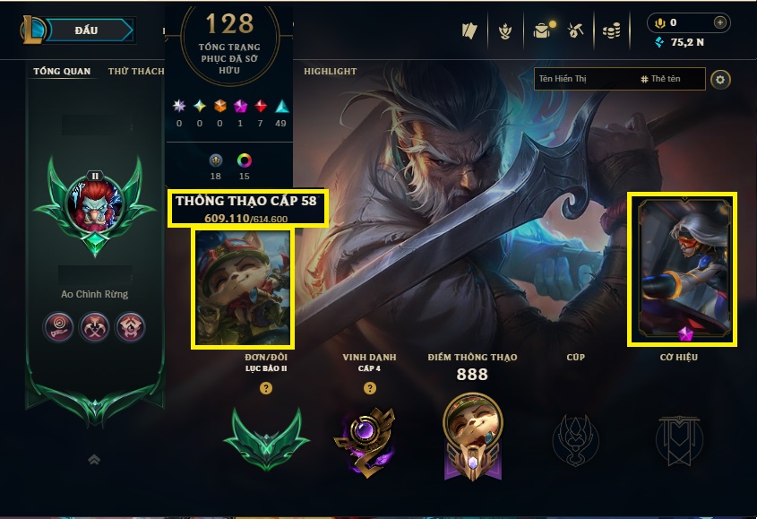 Acc LMHT # - Khung Lục Bảo
