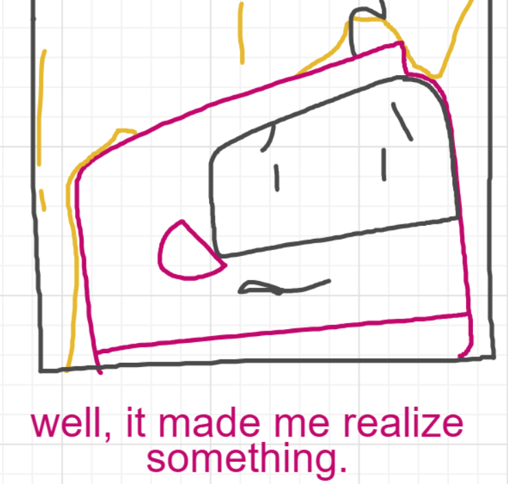 A panel from You're In Danger, Boy, episode seven of the Board Boards object show by Furretwalk/WalkingFurret.