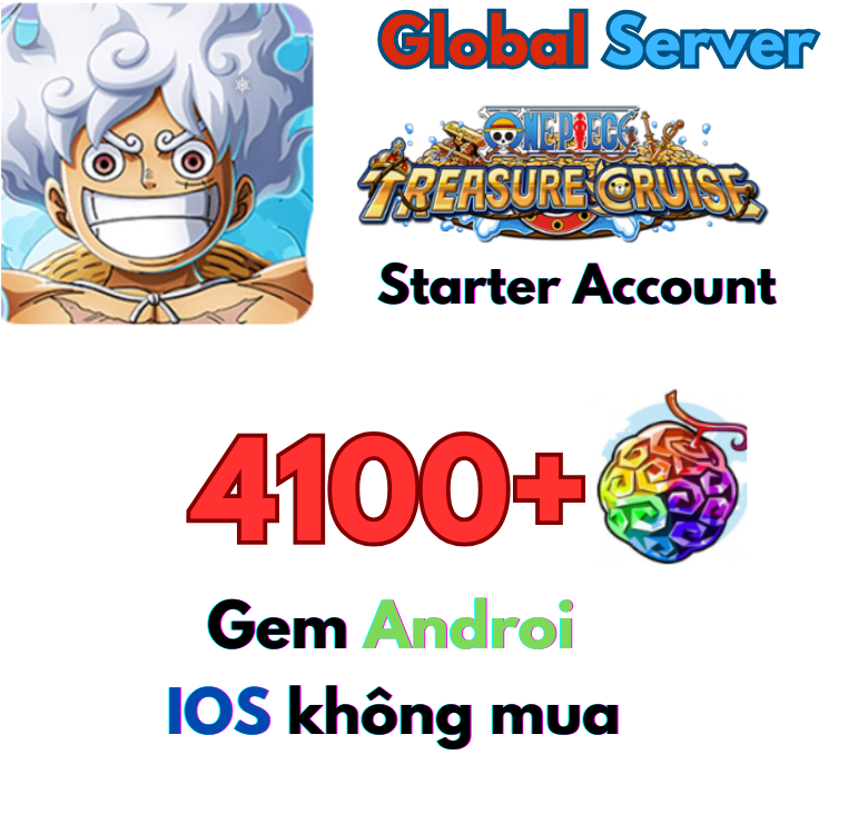 [Global/Android] 4100+ Gems | One Piece Treasure Cruise starter account