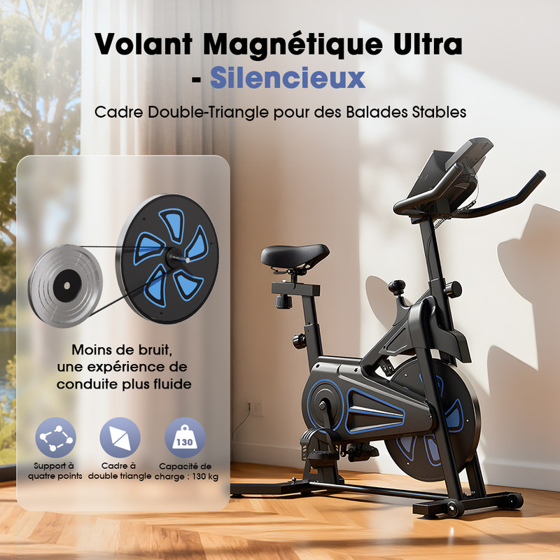 Vélo D'appartement Bigben Cyberbike Fitness - Magnétique - Connecté - 130kg - Neuf
