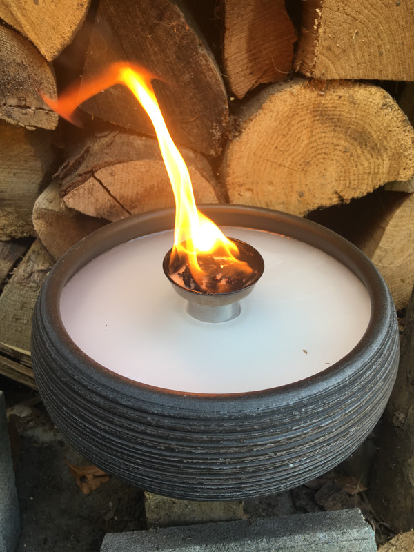 Schmelzlicht velas cera restos dochthalter fibra de vidrio lámparas pabilo fuego antorcha