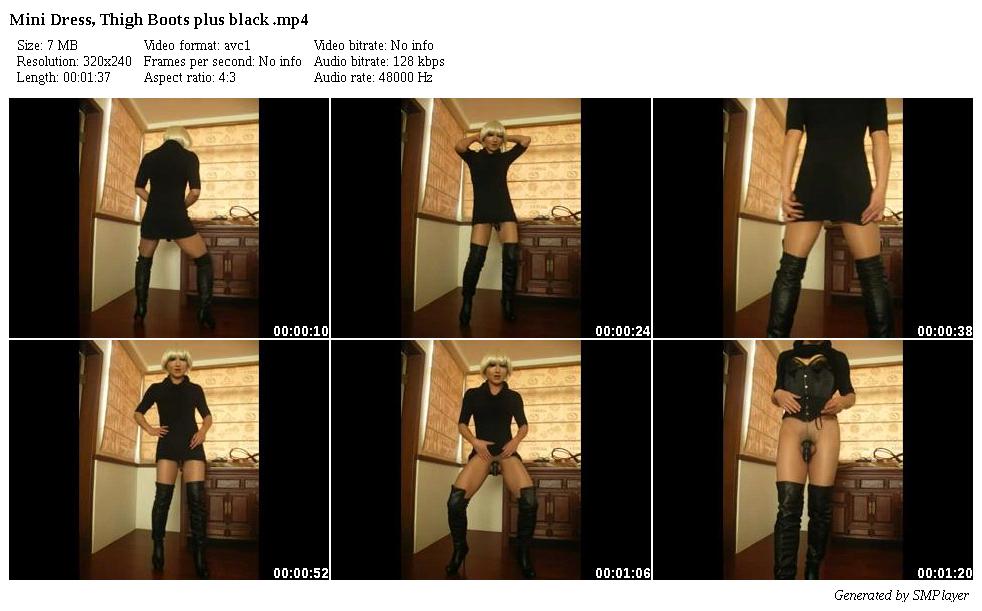 Mini Dress, Thigh Boots plus black _preview