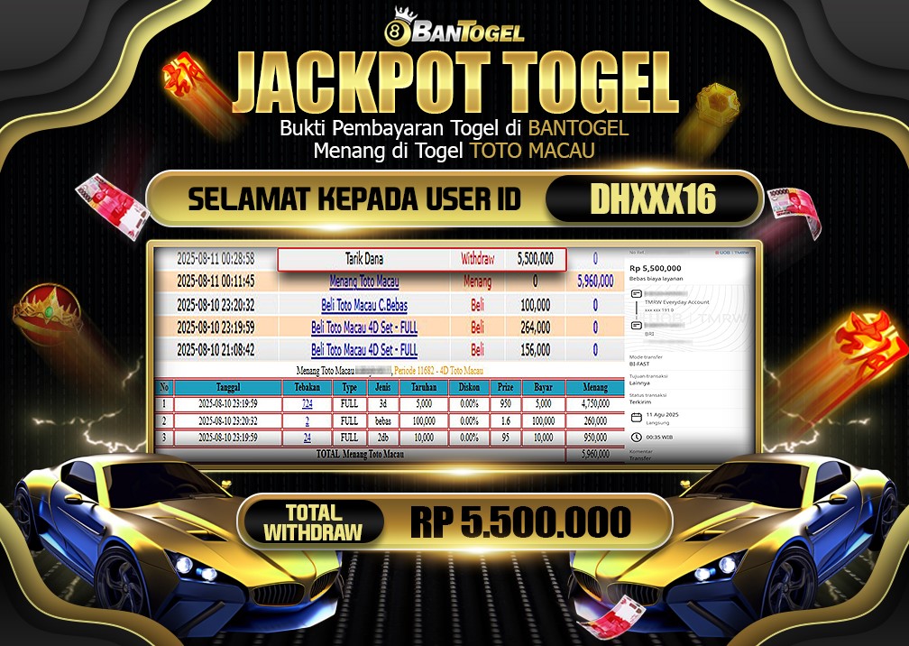 BUKTI JACKPOT LUNAS BANTOGEL
