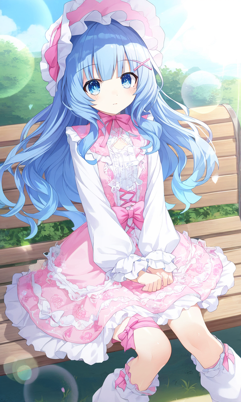 1girl, yoshino (date a live), blue eyes, long hair, hime cut, blue hair, {short  s-2438886431