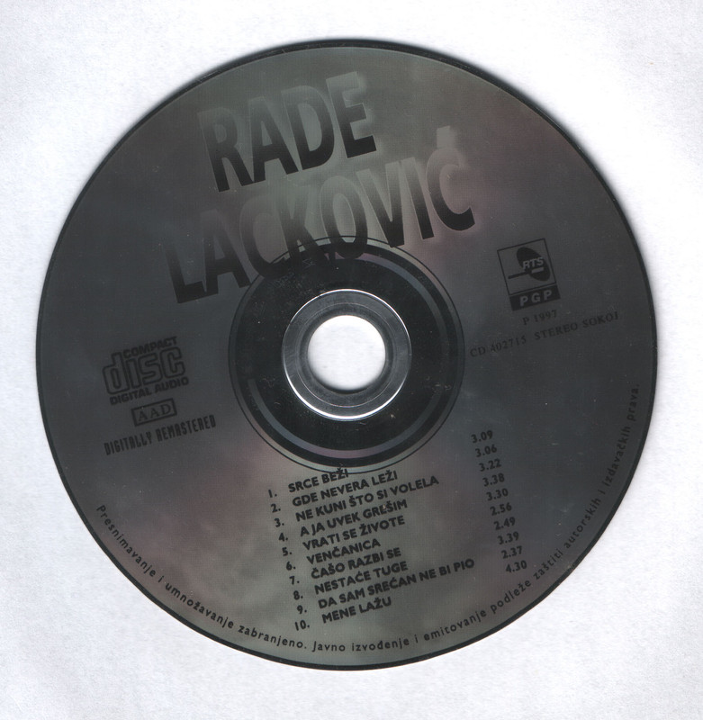 Rade Lackovic 1997 - Vencanica CE-DE