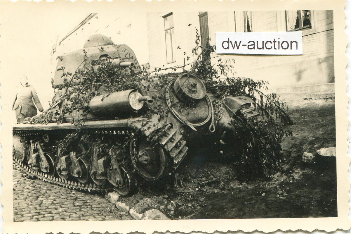 Frankreich , abgeschossener französischer Panzer