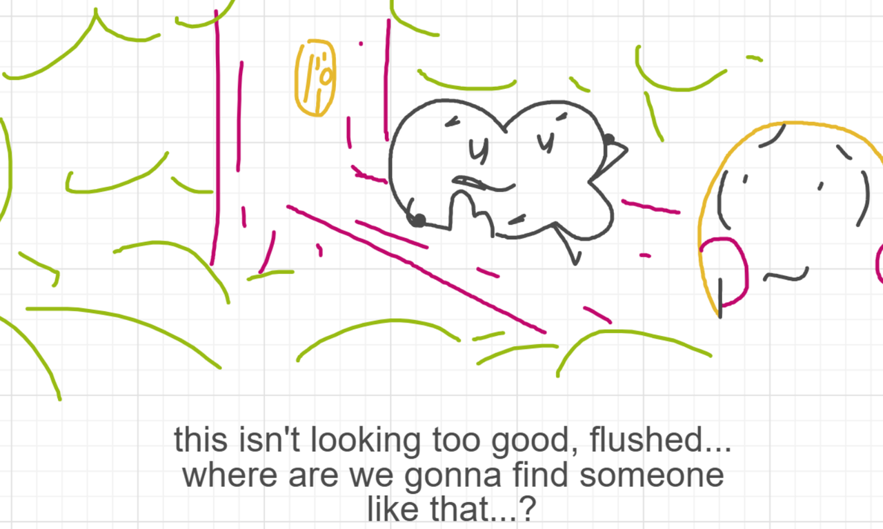 A panel from The Prime Number Few, episode eight of the Board Boards object show by Furretwalk/WalkingFurret.