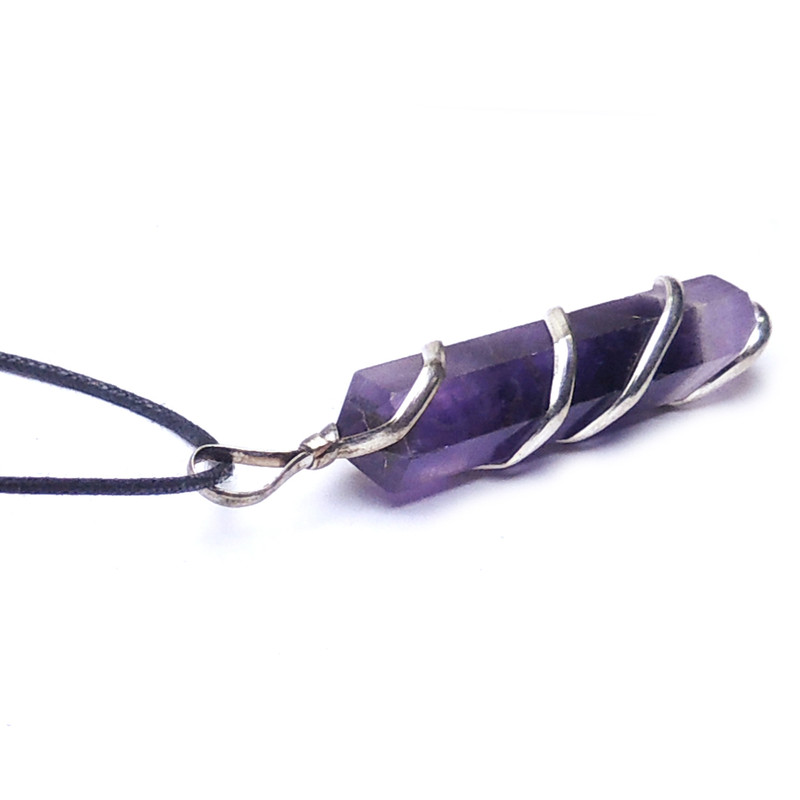 Amethsyt Double Point Pendant