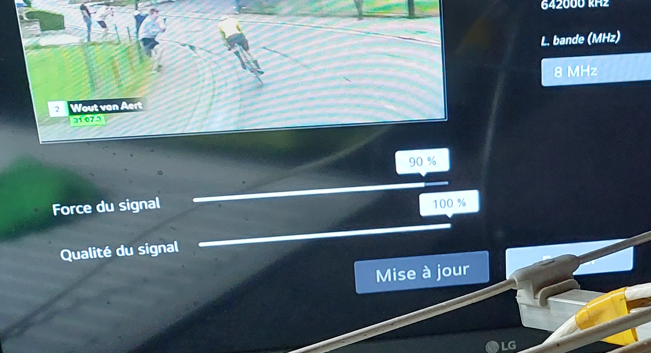 Zoom  réception RTBF avec petite antenne