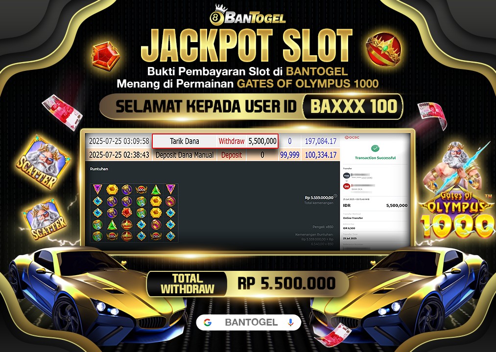 BUKTI JACKPOT LUNAS BANTOGEL