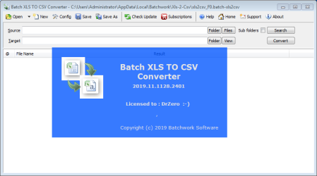 Batch Excel to CSV Converter 2019.11.1128.2401