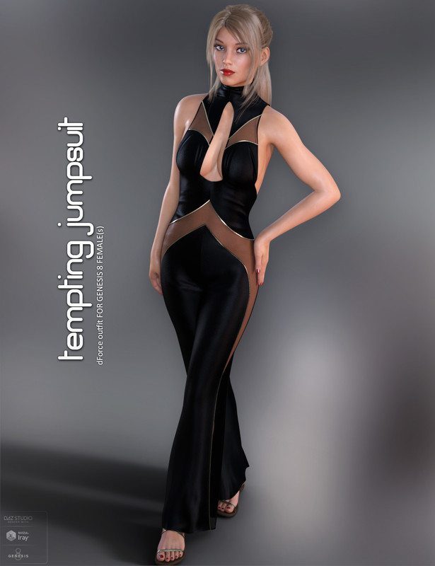 dForce Tempting Jumpsuit for Genesis 8 Females dForce Tempting Jumpsuit for Genesis 8 Females