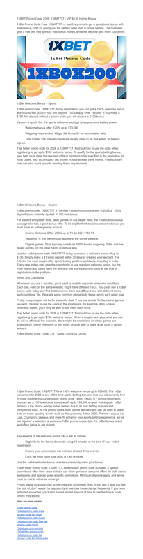 1x Bet Free Spins Code 1XBAT777 130 Spins