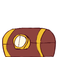 the mimic's eye is open wide in surprise